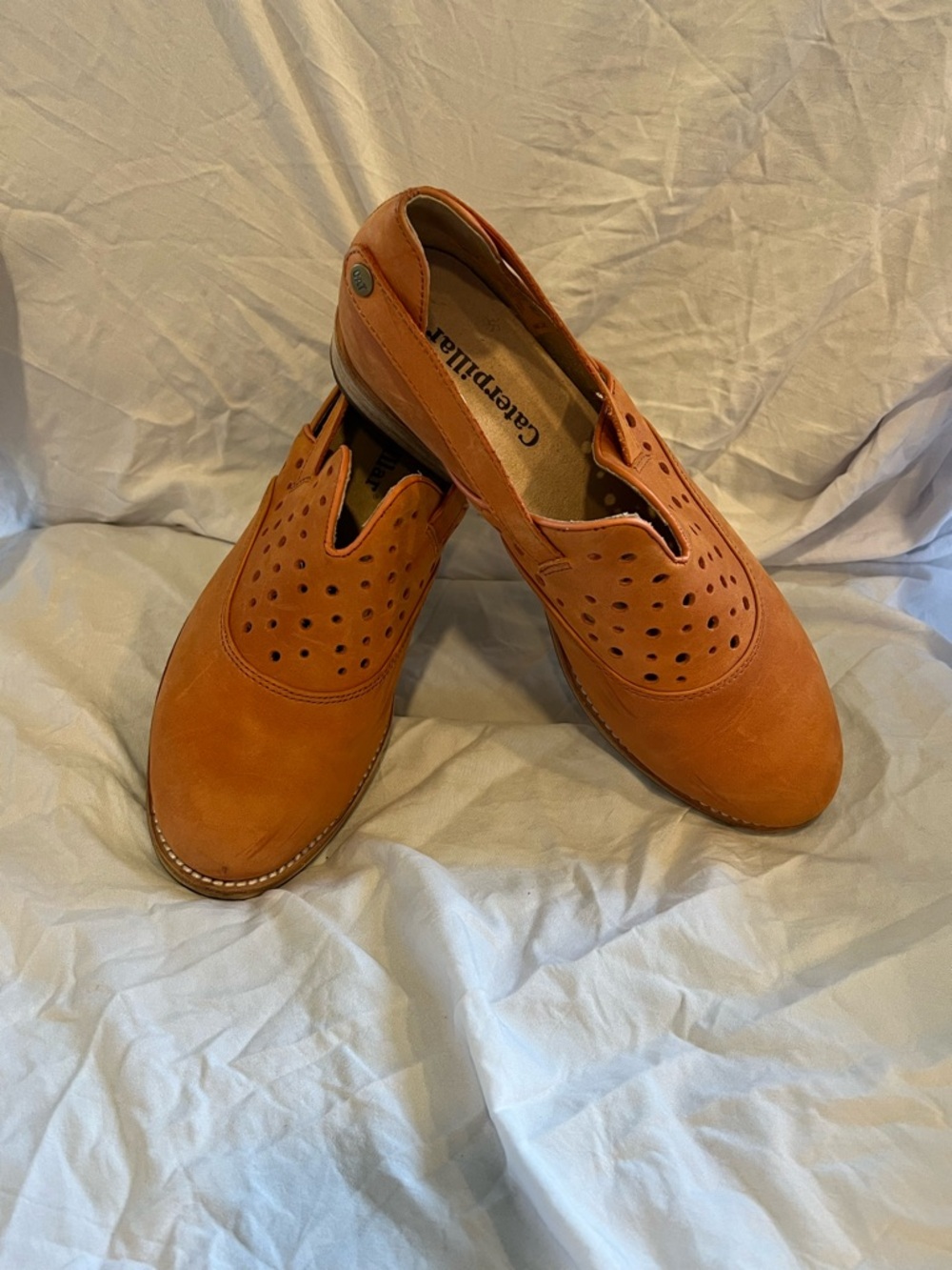 Caterpillar Coral Orange Slip-On Perforated Loafer